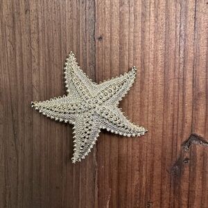 Gold Starfish Brooch